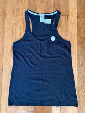 PINK Victoria Secret scooped neck Black Racerback Tank Top, Size M, NWT